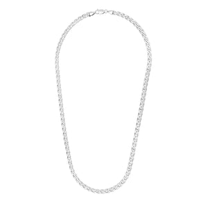 Sterling Silver Rhodium Plated Mariner Chain 6.0mm