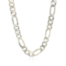 Load image into Gallery viewer, Sterling Silver Rhodium Plated Classic Figaro Chain 8.1mm