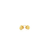 14k Yellow Gold Ball Style Stud Earrings (4.0 mm) thumbnail 3