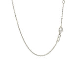 Sterling Silver 18 inch Moon Motif Necklace with Diamond thumbnail 2