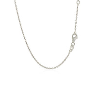 Sterling Silver 18 inch Moon Motif Necklace with Diamond