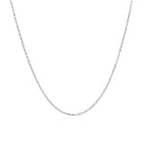 14k White Gold Diamond Cut Cable Link Chain 0.8mm thumbnail 2