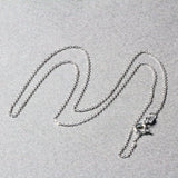 14k White Gold Diamond Cut Cable Link Chain 0.8mm thumbnail 5