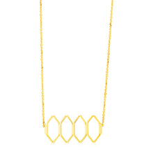 Load image into Gallery viewer, 14K Yellow Gold Stylized Honeycomb Necklace