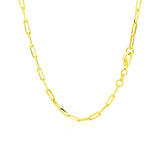 14K Yellow Gold Paperclip Chain (2.5mm) thumbnail 3