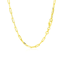Load image into Gallery viewer, 14K Yellow Gold Paperclip Chain (2.5mm)