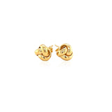 10k Yellow Gold Love Knot Stud Earrings thumbnail 2