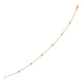 14K rose gold bracelet with round diamond station stones