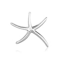 925 sterling silver large polished starfish pendant with no stones