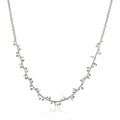 Sterling silver 18 inch leaf motif chain necklace