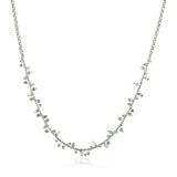 Sterling silver 18 inch leaf motif chain necklace thumbnail 1