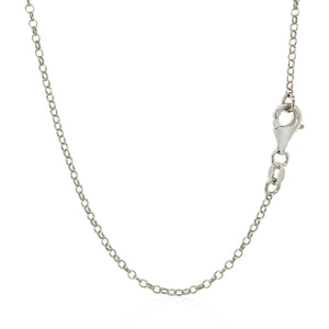 Sterling Silver 18 inch Leaf Motif Chain Necklace
