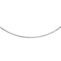 925 sterling silver Omega chain necklace with 4.0mm flat structured profile