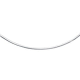 925 sterling silver Omega chain necklace with 4.0mm flat structured profile thumbnail 1