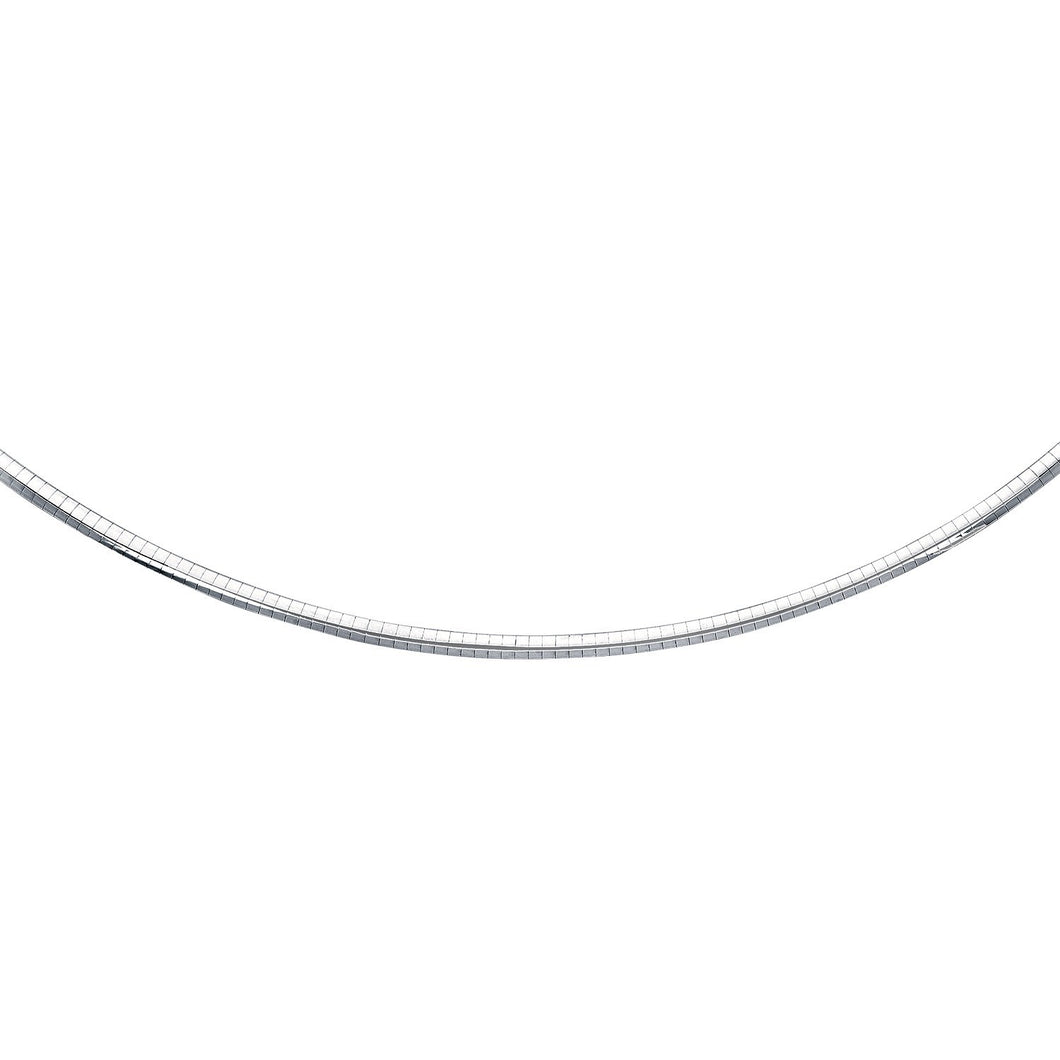 Sterling Silver Classic Omega Chain Necklace (4.0mm)