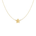 14K yellow gold necklace with five-pointed star pendant