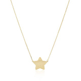 14k Yellow Gold Necklace with Five Pointed Star thumbnail 2