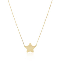 14k Yellow Gold Necklace with Five Pointed Star