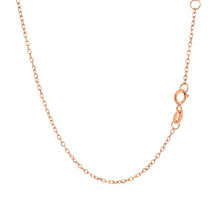 Load image into Gallery viewer, 14k Rose Gold 17 inch Necklace with Round White Topaz