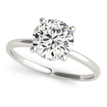 Load image into Gallery viewer, 14k White Gold Prong Set Round Diamond Engagement Ring (2 cttw)