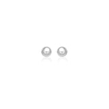 14k White Gold Spherical Stud Earrings (7.0 mm) thumbnail 1