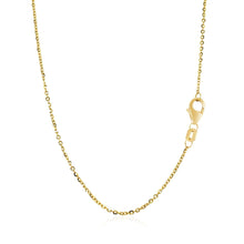 Load image into Gallery viewer, 14k Yellow Gold Chain Necklace with a Shiny Flat Bar