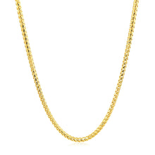Load image into Gallery viewer, 2.2mm 14k Yellow Solid Gold Diamond Cut Round Franco Chain