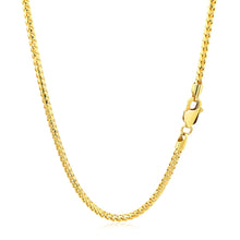 Load image into Gallery viewer, 2.2mm 14k Yellow Solid Gold Diamond Cut Round Franco Chain