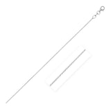 Double Extendable Cable Chain in 14k White Gold (1.0mm) thumbnail 1