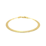 4.0mm 14k Yellow Gold Super Flex Herringbone Bracelet thumbnail 2