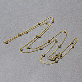 Bead Links Saturn Chain in 14k Yellow Gold (3.5mm) thumbnail 4