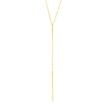 Load image into Gallery viewer, 14k Yellow Gold Lariat Necklace with Polished Twisted Bars