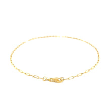 Load image into Gallery viewer, 14K Yellow Gold Fine Paperclip Anklet (1.5mm)