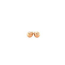 Load image into Gallery viewer, 14k Rose Gold Round Faceted Style Stud Earrings