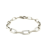 Sterling Silver Wide Paperclip Chain Bracelet thumbnail 4