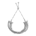 Sterling silver 925 multi chain adjustable bracelet with sliding clasp