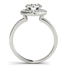 Load image into Gallery viewer, 14k White Gold Round Halo Diamond Engagement Ring (1 1/2 cttw)