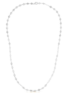 14k White Gold Necklace with Polished Circles