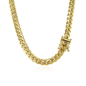 5.0mm 14k Yellow Gold Classic Miami Cuban Solid Chain