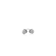 Load image into Gallery viewer, 14k White Gold Round Stud Earrings (4.0 mm)