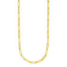 Load image into Gallery viewer, 14k Yellow Gold Textured Paperclip Chain (3.5mm)