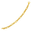 14K yellow gold oval link bracelet with secure clasp
