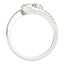 Load image into Gallery viewer, 14k White Gold Round Bezel Setting Two Stone Diamond Ring (5/8 cttw)