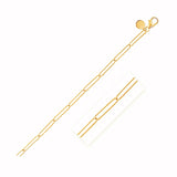 14K yellow gold paperclip chain bracelet with 2.7mm oval links and lobster clasp thumbnail 1