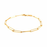 14k Yellow Gold Wire Paperclip Bracelet (2.7mm) thumbnail 2