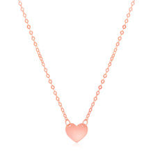 Load image into Gallery viewer, 14k Rose Gold Polished Mini Heart Necklace
