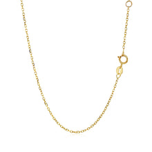 Load image into Gallery viewer, 14k Yellow Gold 17 inch Necklace with Round White Topaz