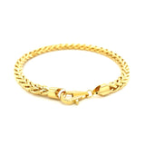5.2mm 14k Yellow Gold Diamond Cut Round Franco Bracelet thumbnail 3