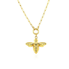 Load image into Gallery viewer, 14K Yellow Gold Bee Necklace