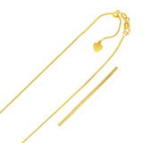 14k Yellow Gold Adjustable Franco Chain 0.9mm thumbnail 1
